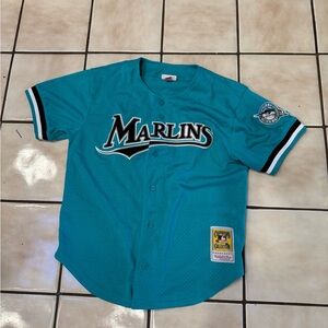 Andre Dawson 1995 Florida Marlins Mitchell & Ness Men's Button Front BP Jersey